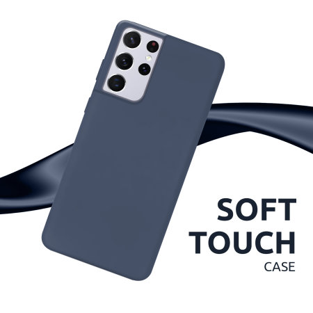 Olixar Midnight Blue Soft Silicone Case - For Samsung Galaxy S21 Ultra