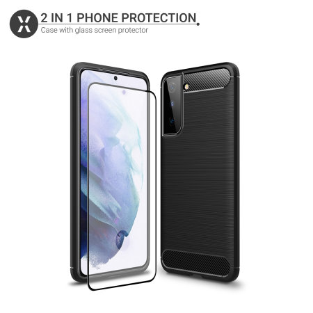 Olixar Sentinel Samsung Galaxy S21 Case & Glass Screen Protector