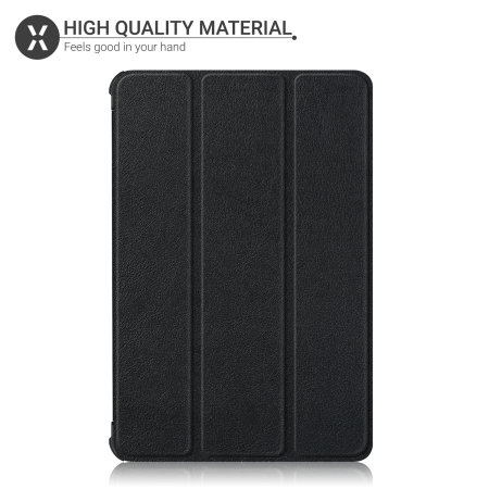 Olixar Leather-Style Folio Black Stand Case - For Kindle Fire HD 8 10th Gen 2020