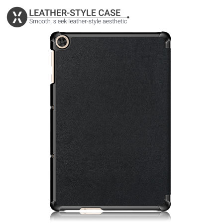 Olixar Leather-Style Folio Black Stand Case - For Kindle Fire HD 8 10th Gen 2020