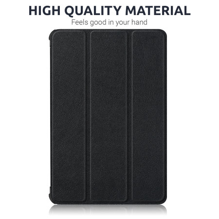 Olixar Leather-style Amazon Fire HD 8 Plus 2020 Folio Stand Case Black