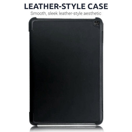 Olixar Leather-style Amazon Fire HD 8 Plus 2020 Folio Stand Case Black