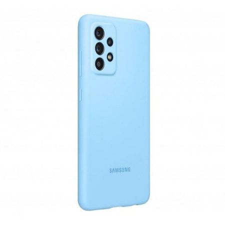 Official Samsung Galaxy Blue Silicone Cover Case - For Samsung Galaxy A52