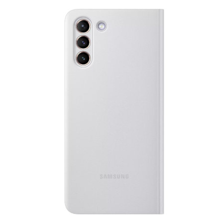 Official Samsung Clear View Light Grey Cover Case - For Samsung Galaxy S21 Plus