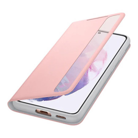 Official Samsung Clear View Pink Cover Case - For Samsung Galaxy S21 Plus