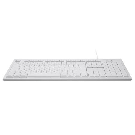 Macally QKey Extended USB Wired Keyboard For Mac & PC - White