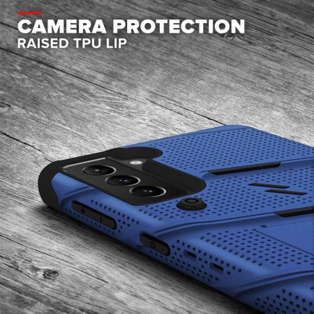 Zizo Bolt Blue Tough Case & Screen Protector - For Samsung Galaxy S21