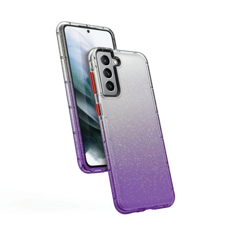 Zizo Surge Series Samsung Galaxy S21 Slim Case - Purple Glitter