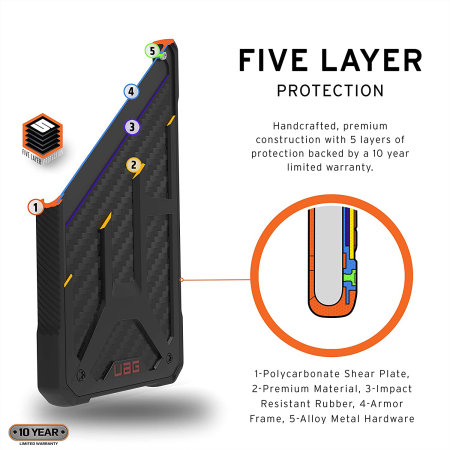 UAG Monarch Carbon Fiber Black Case - For Samsung Galaxy S21 Ultra