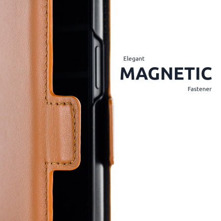 Olixar Genuine Leather Oneplus 9 Wallet Stand Case - Brown
