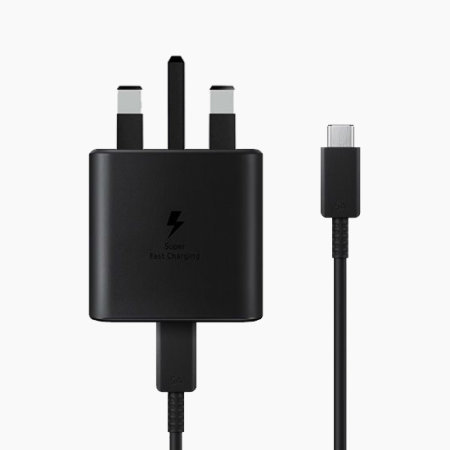 Official Samsung 45W Super Fast Wall Charger & USB-C to C 1m Cable - For Samsung Galaxy S21 Plus