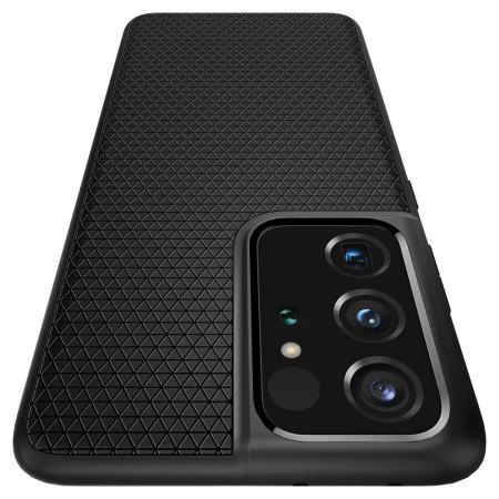 Spigen Liquid Air Slim Black Case - For Samsung Galaxy S21 Ultra