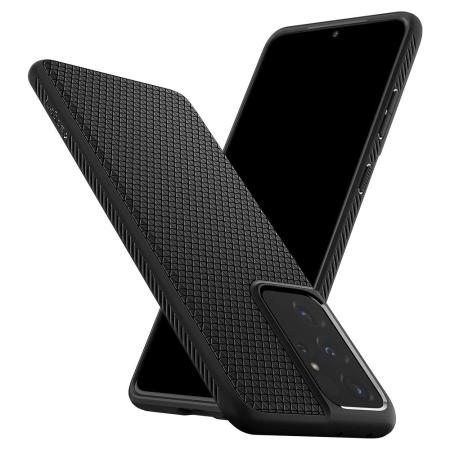 Spigen Liquid Air Slim Black Case - For Samsung Galaxy S21 Ultra
