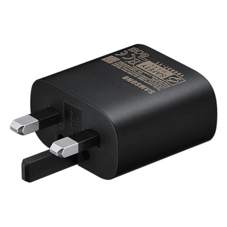 Official Samsung Super Fast 25W PD USB-C UK Wall Charger - Black