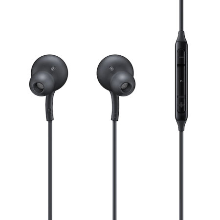 Official Samsung Black Tuned by AKG USB-C Wired Earphones with Microphone - For Samsung Galaxy S21
