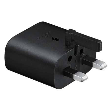 Official Samsung Black 25W PD USB-C UK Wall Charger - For Samsung Galaxy S21 Ultra