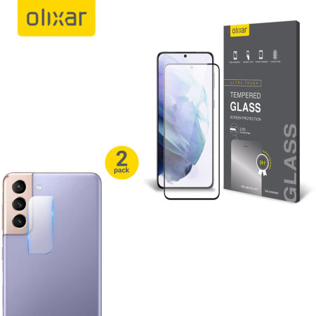 Olixar Glass Screen Protector 2 Pack Camera Protectors - For Samsung Galaxy S21