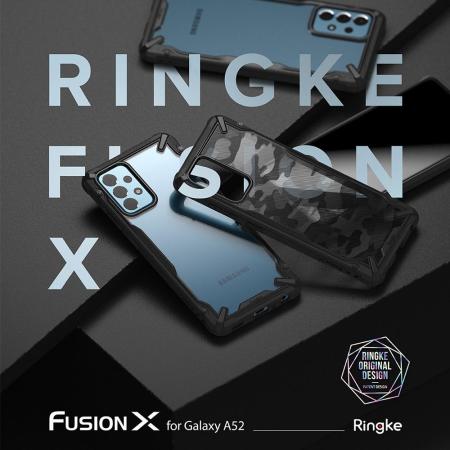 Ringke Fusion X  Tough Camo Black Case - For Samsung Galaxy A52