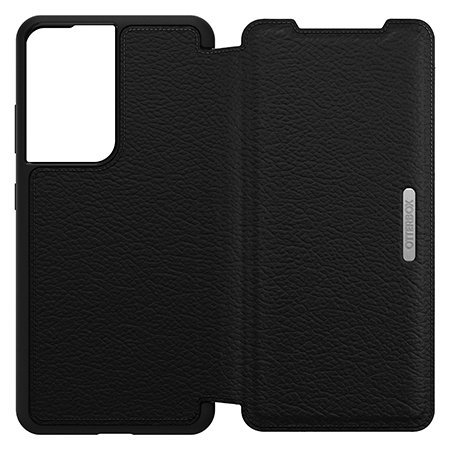 OtterBox Strada Series Black Wallet Case - For Samsung Galaxy S21 Ultra