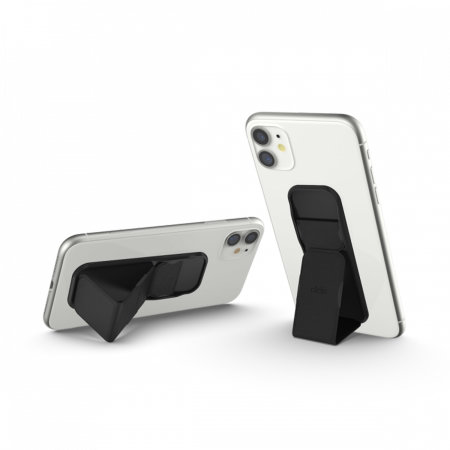 Clckr Universal Studio Smartphone PU Leather Grip & Kickstand - Black