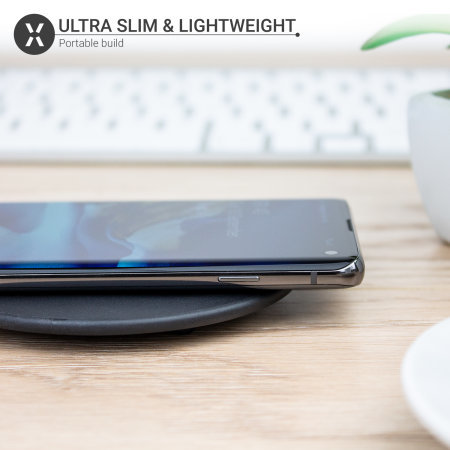 Olixar Samsung Galaxy A12 Slim 15W Fast Wireless Charger Pad - Black