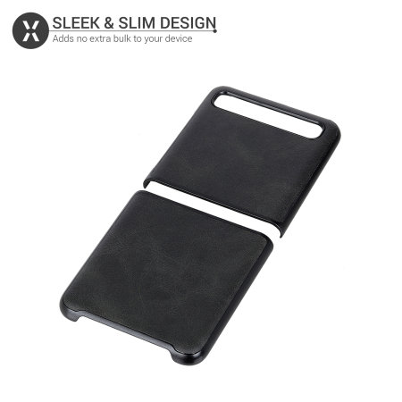 Olixar Leather-Style Samsung Galaxy Z Flip Case - Black