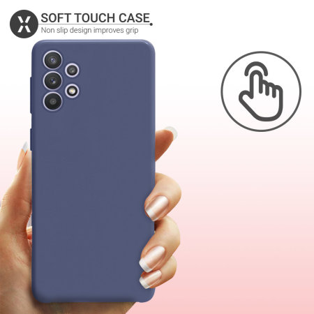 Olixar Soft Silicone Samsung Galaxy A32 Case - Midnight Blue