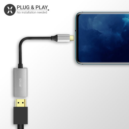 Olixar OnePlus 9 Pro USB-C To HDMI 4K 60Hz Adapter - Grey