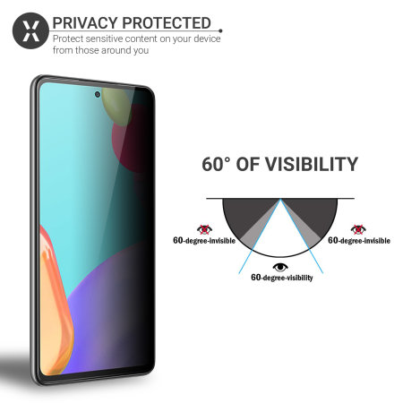 Olixar Samsung Galaxy A52 Privacy Flim Screen Protectors - 2 Pack