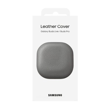Official Samsung Galaxy Buds Pro Genuine Leather Case - Grey