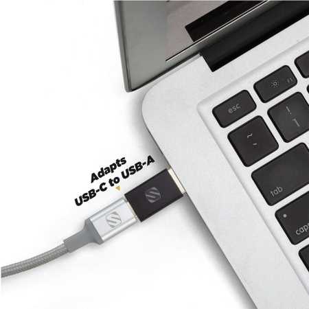 Scosche High-Speed USB-C to USB-A Adapter - Twin Pack
