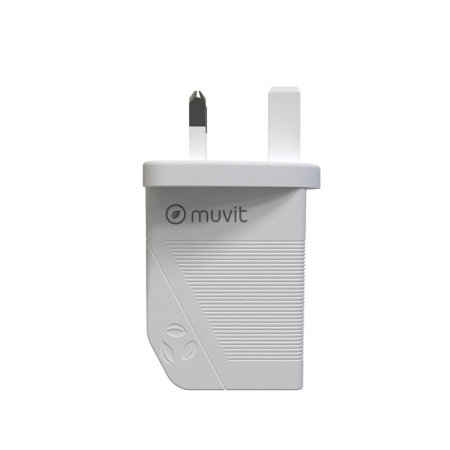 Muvit For Change Eco-Friendly 18W USB-C UK Wall Adapter - White
