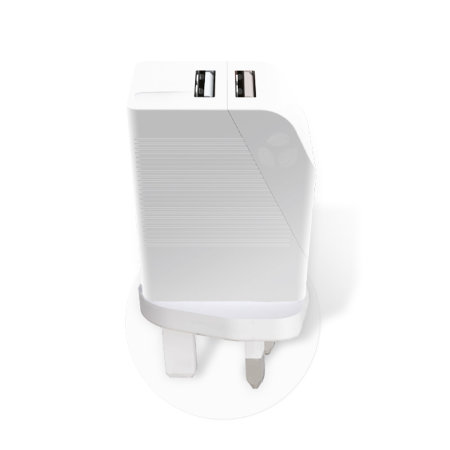Muvit For Change Eco-Friendly Dual USB Port 24W UK Wall Charger- White