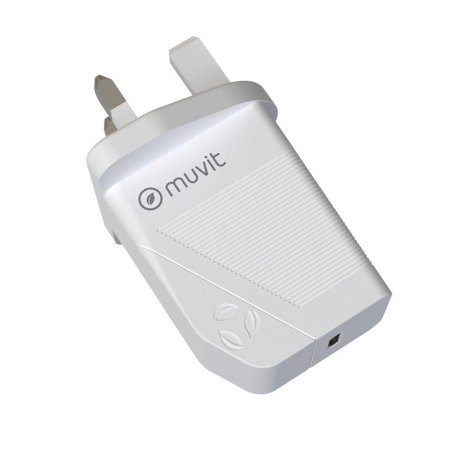 Muvit Eco-Friendly 12W Wall Charger & 1.2M USB-C Cable - White