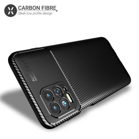 Olixar Carbon Fibre Motorola Edge S Protective Case - Black