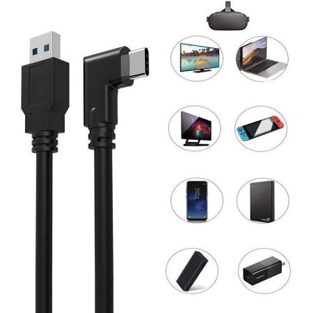 Olixar USB-C Right Angled Cable - 3m - Black