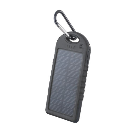 Setty Solar Powered Portable Charger 5000 mAh - Black
