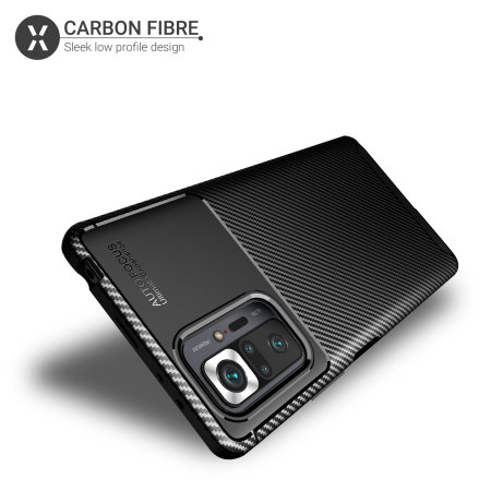 Olixar Carbon Fibre Xiaomi Redmi Note 10 Pro Max Case - Black