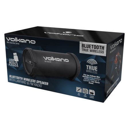 Volkano Mini Bazooka Bluetooth Speaker - Black