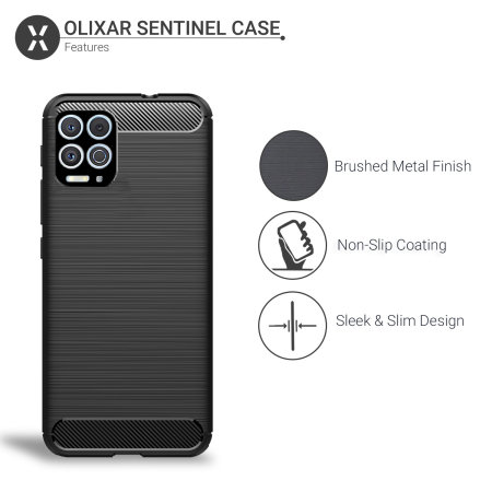 Olixar Sentinel Motorola Edge S Case & Glass Screen Protector