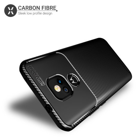 Olixar Carbon Fibre Moto G Play 2021 Protective Case - Black