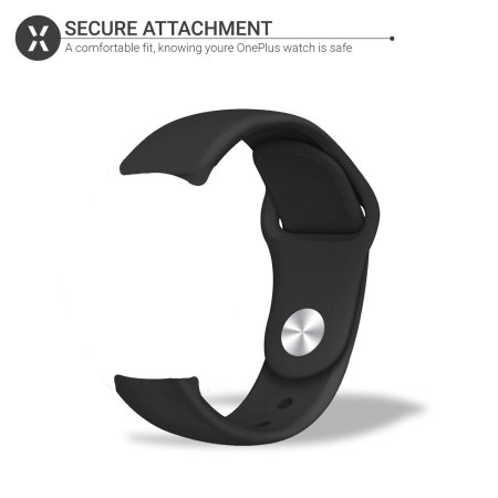 Olixar OnePlus Watch 46mm Soft Silicone Strap - Black