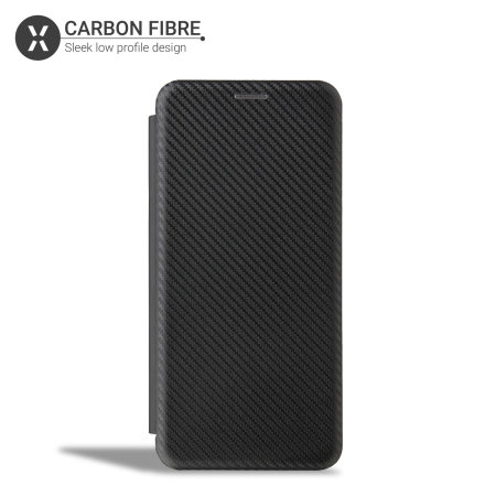 Olixar Carbon Fibre Nokia G10 Protective Wallet Case - Black