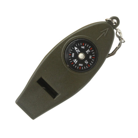 4-in-1 Multitool Keyring - Whistle, Compass, Magnifier & Thermometer