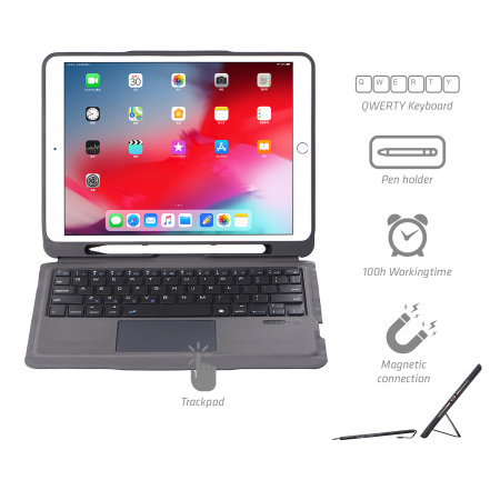 4Smarts iPad 10.2" 2019 7th Gen. Case & QWERTY Trackpad Keyboard