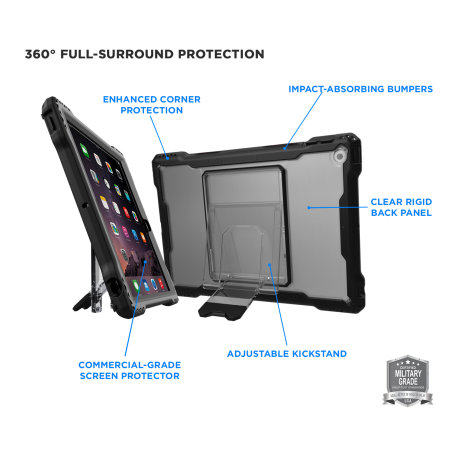 MaxCases Shield Extreme-X iPad 10.2" 2020 8th Gen. Case - Black