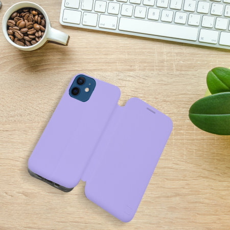 Olixar Soft Silicone iPhone 12 Wallet Case - Purple
