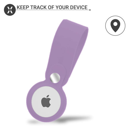 Olixar Apple AirTags Soft Siicone Luggage Loop - Purple