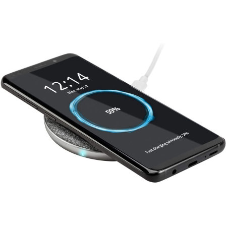 Ventev 10W Qi Fast Wireless Charging Pad With UK Charger - Grey