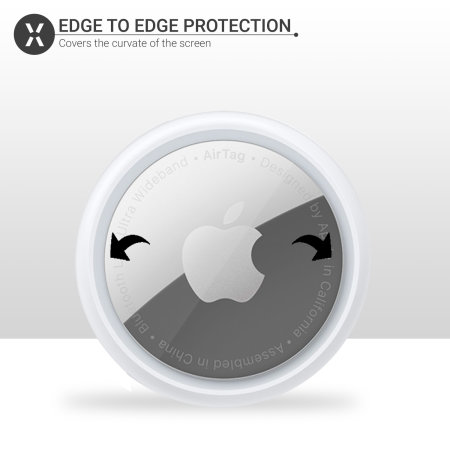 Full Cover Schutzfolie für Apple AirTag 3D Full Edge Screen Displayschutz 2x 